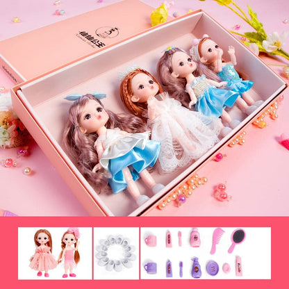 2023 New Fashion Custom Vinyl BJD Toys Doll Set Vinyl Silicone Pretend Play Mini Kids Dolls With Doll Clothes