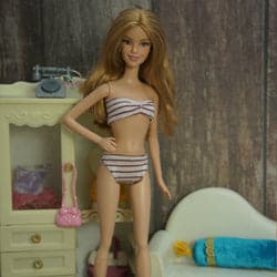 Girls Doll Swimsuit Fit 30cm Fashion Toy Beach Swimming Summer Dressup Clothes Bikini Underwear Set For Dolls