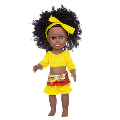 African 14 Inch Doll Simulation Baby Black Doll