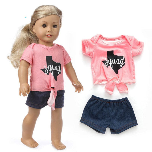 Dearbei Shaf Doll Casual Set 18-Inch American Girl Doll Clothes Simple Fashion Doll Accessories