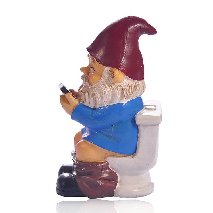 Small Ornaments Squatting Toilet Character Doll