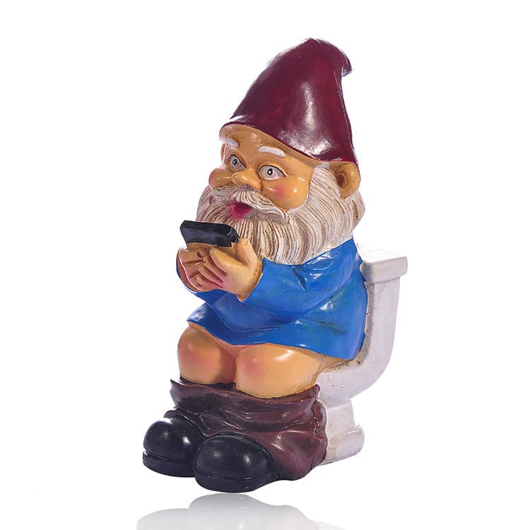 Small Ornaments Squatting Toilet Character Doll