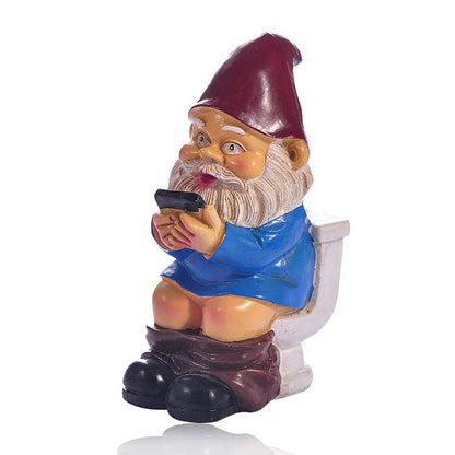 Small Ornaments Squatting Toilet Character Doll