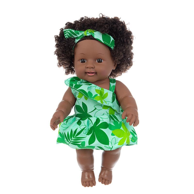 Black doll 30cm vinyl rebirth doll mother and baby toys