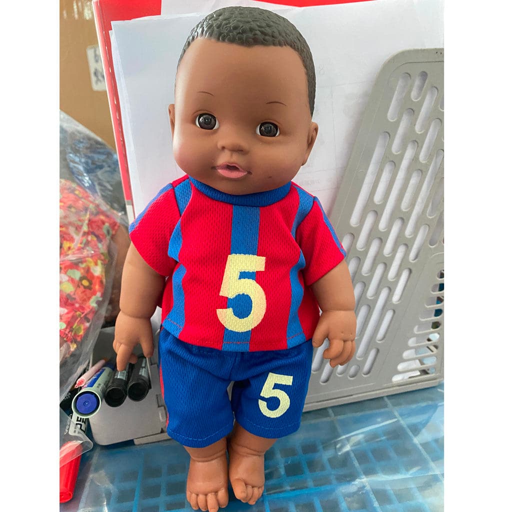 Black doll 30cm vinyl rebirth doll mother and baby toys