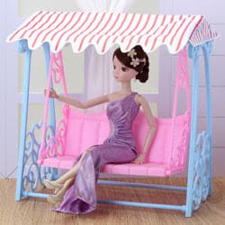 12 inch Toy Store Doll Swing Beach Rocking Chair Swing Chair Hanging Chair Hammock Luxury Tent Swing for Doll