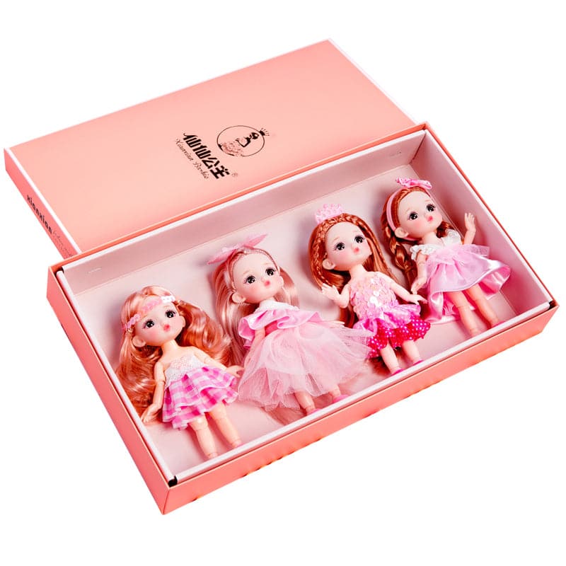 2023 New Listing Girl Toys Doll Set Vinyl Silicone Pretend Play Mini Kids Dolls Christmas Gift for Kids