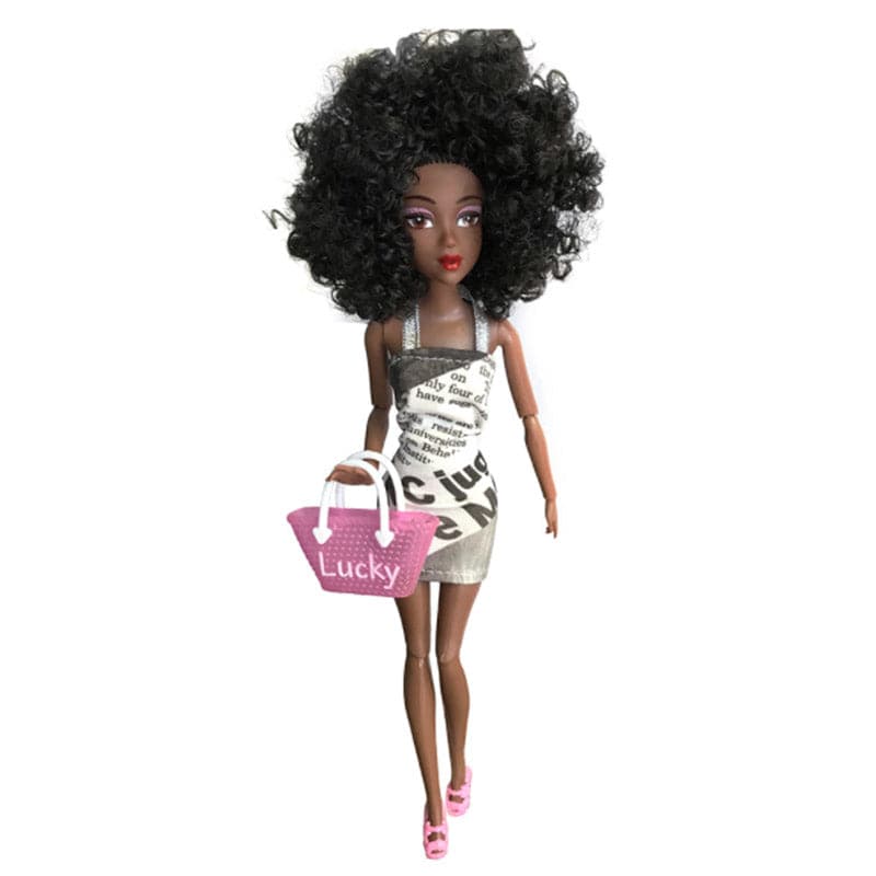 2023  New American African 12 inch Fashion Model Clothes Rag Doll For Kids Gifts