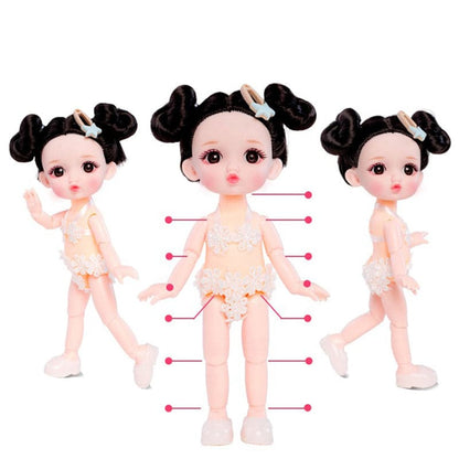 Original Design Customization New Arrival Popular Eco-Friendly Material Kids Toy Fantasy 16 cm Mini Doll and Clothes, Accessory