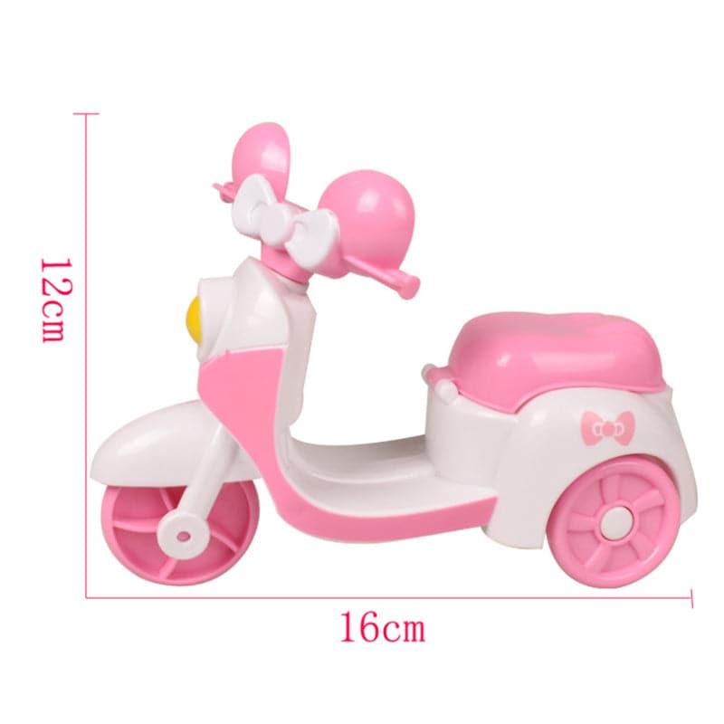 Doll Little Motorcycle Three-wheeled Doll Accessories Motorcycle Children Mini Simulation Model Car Girl Play Toy Doll Scooter