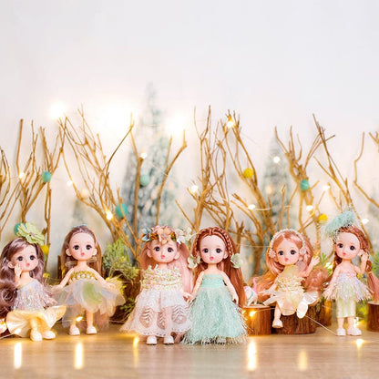 6pcs/lot Mini Baby Doll Figure Toy 16cm Cake Decoration