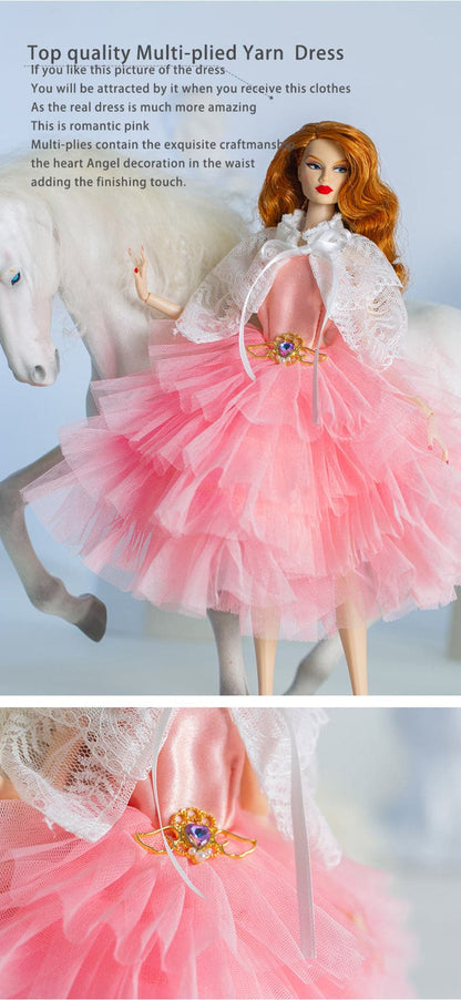 2023 New Arrival Original Customized Popular High Quality Luxuriant American Doll Dress for 12 inch Princess Doll