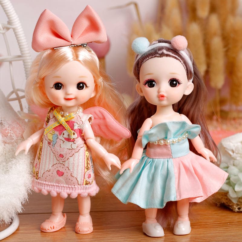 Factory Direct Supplied Hot Sell 16cm Mini Doll Original Design Customized Clothes Figure Toy Doll Set