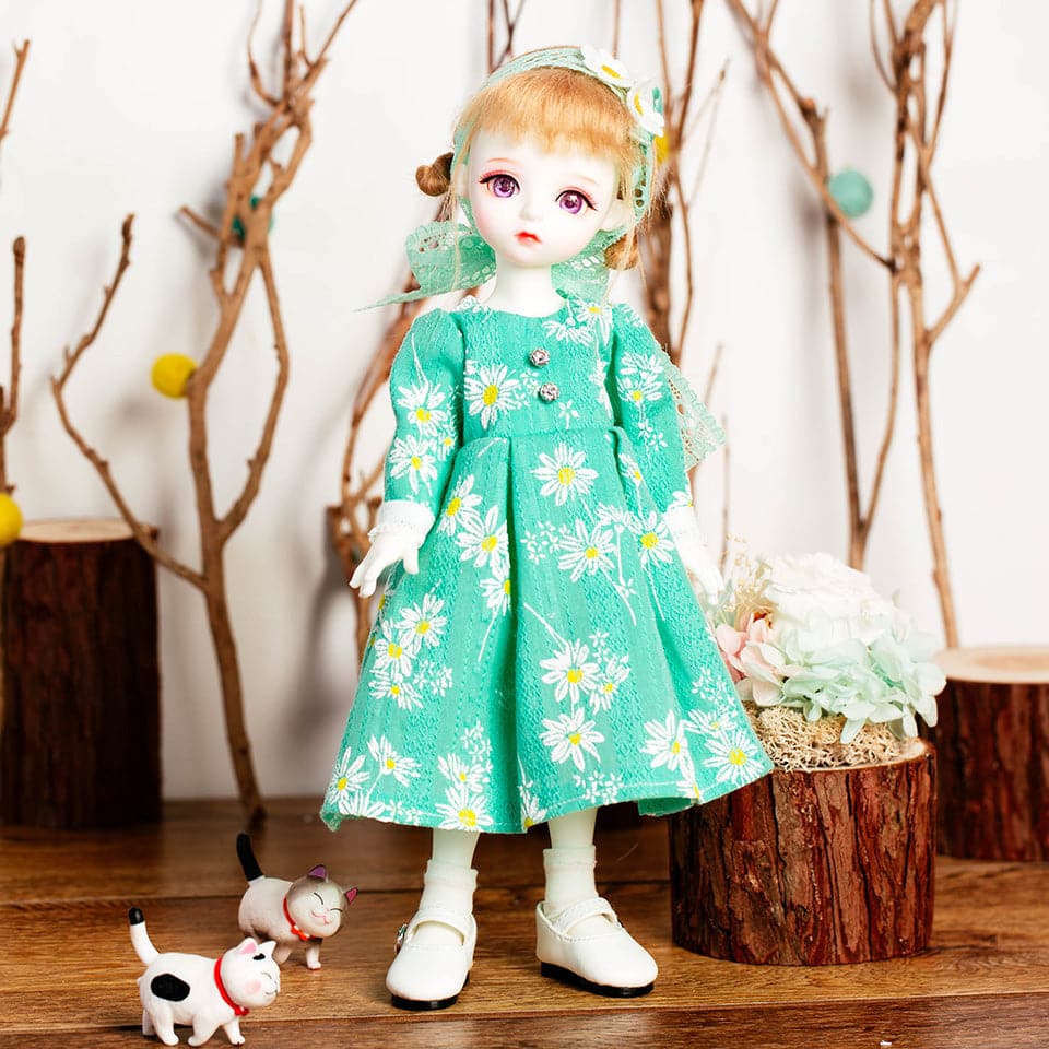 Factory price New Trend Best Quality Custom New Design 1/6 BJD Daisy Dress For girls