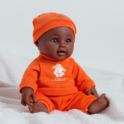 12 Inch Silicone Doll Realistic African Doll Clothes Gift Black Baby Dolls For Kids