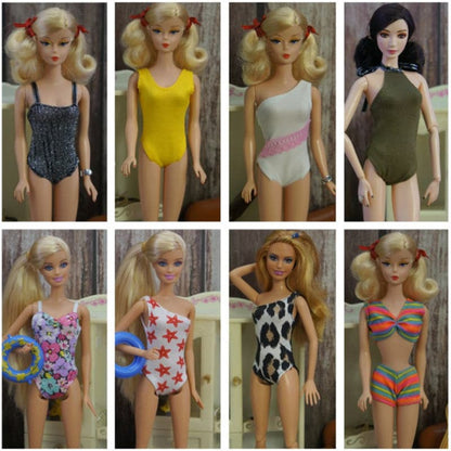 Girls Doll Swimsuit Fit 30cm Fashion Toy Beach Swimming Summer Dressup Clothes Bikini Underwear Set For Dolls