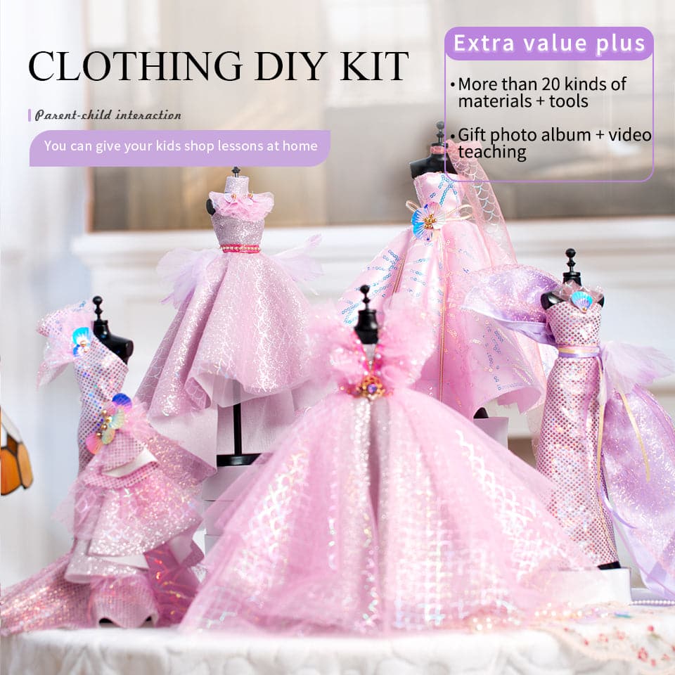 Mermaid Diy Clothing Kit For Children Fashion Clothing Crafts Kit For Doll