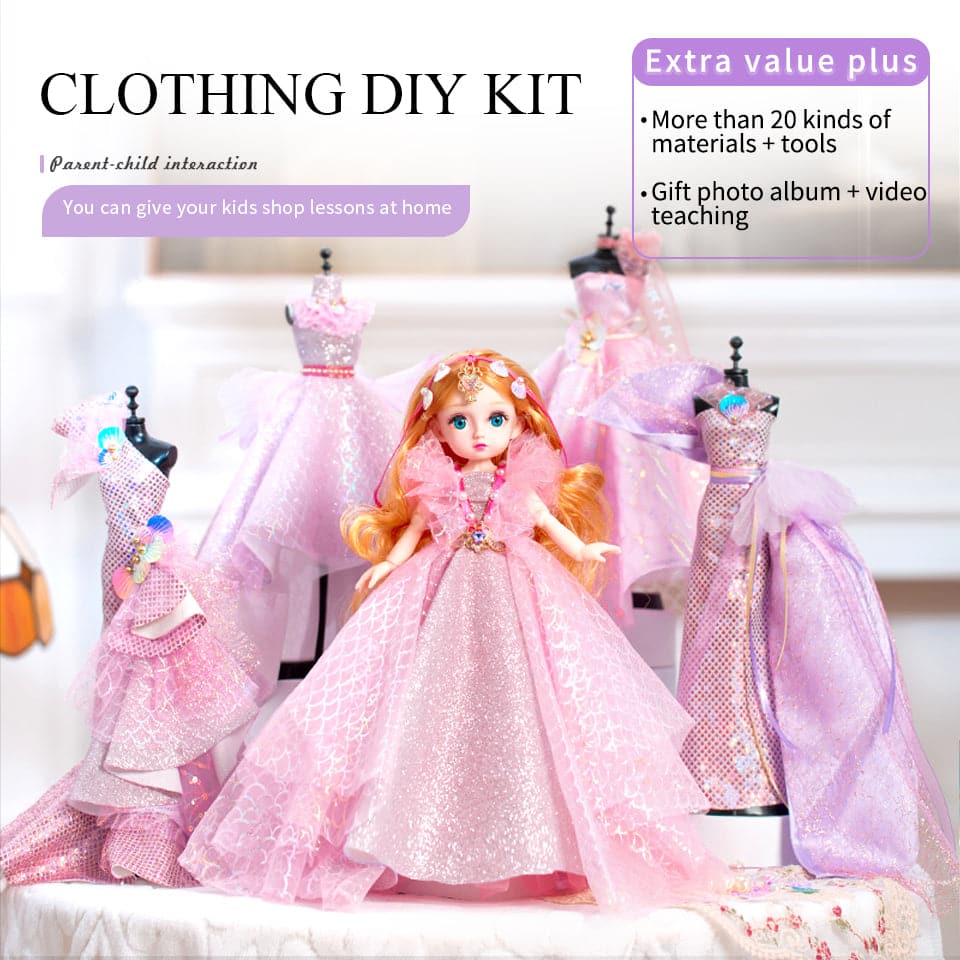 Mermaid Diy Clothing Kit For Children Fashion Clothing Crafts Kit For Doll