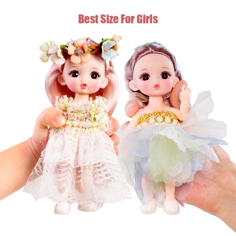 6pcs/lot Mini Baby Doll Figure Toy 16cm Cake Decoration