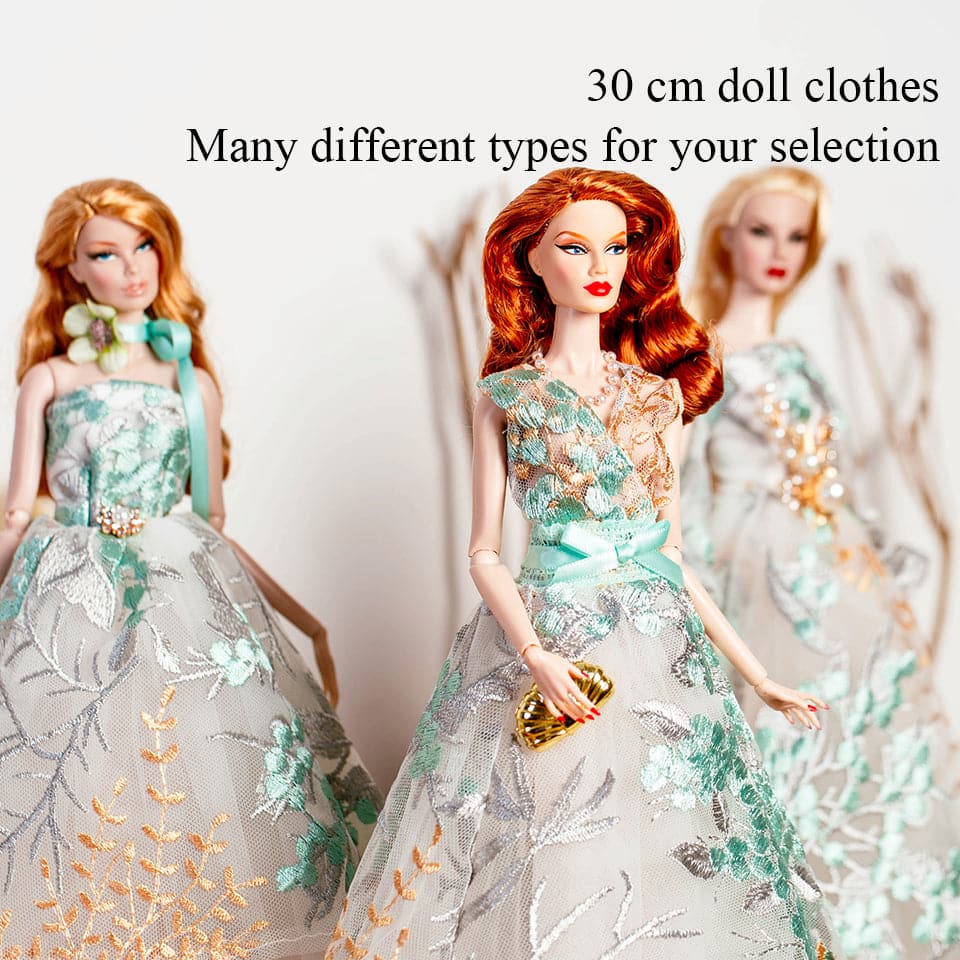 High quality 11 inch Doll Clothes Dress Skirt Accessories Princess Dress Girls Doll Clothes Toy Accessories