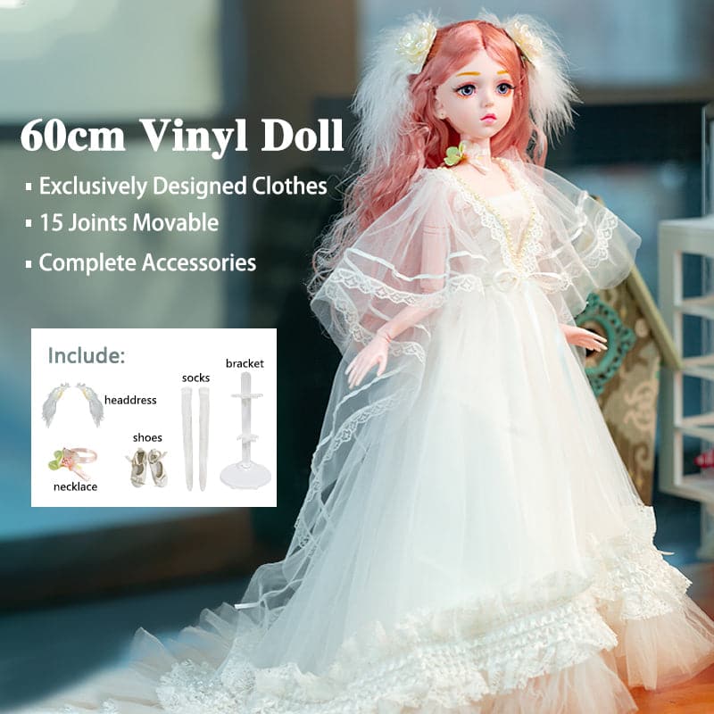 Girls Gift 60cm 1/3 Bjd Big Doll Toys Custom Move Body Wedding Princess Fashion Ball Joint Dolls