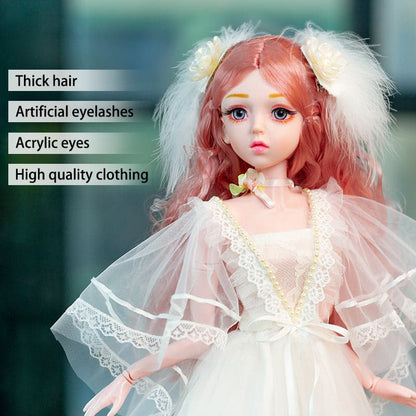 Girls Gift 60cm 1/3 Bjd Big Doll Toys Custom Move Body Wedding Princess Fashion Ball Joint Dolls