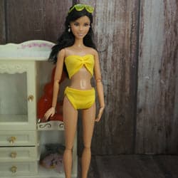 Girls Doll Swimsuit Fit 30cm Fashion Toy Beach Swimming Summer Dressup Clothes Bikini Underwear Set For Dolls