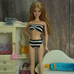 Girls Doll Swimsuit Fit 30cm Fashion Toy Beach Swimming Summer Dressup Clothes Bikini Underwear Set For Dolls