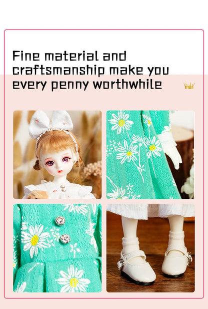 Factory price New Trend Best Quality Custom New Design 1/6 BJD Daisy Dress For girls