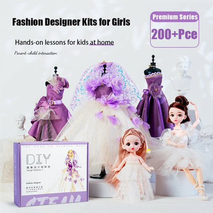 200+ Fashion Designer Sets Girls Kids Fashion Design Clothing Sewing Toddler DIY Activity Handmade Fashion Design Kit