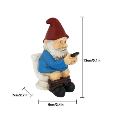 Small Ornaments Squatting Toilet Character Doll