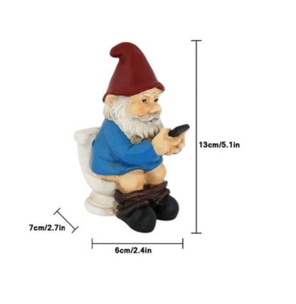 Small Ornaments Squatting Toilet Character Doll