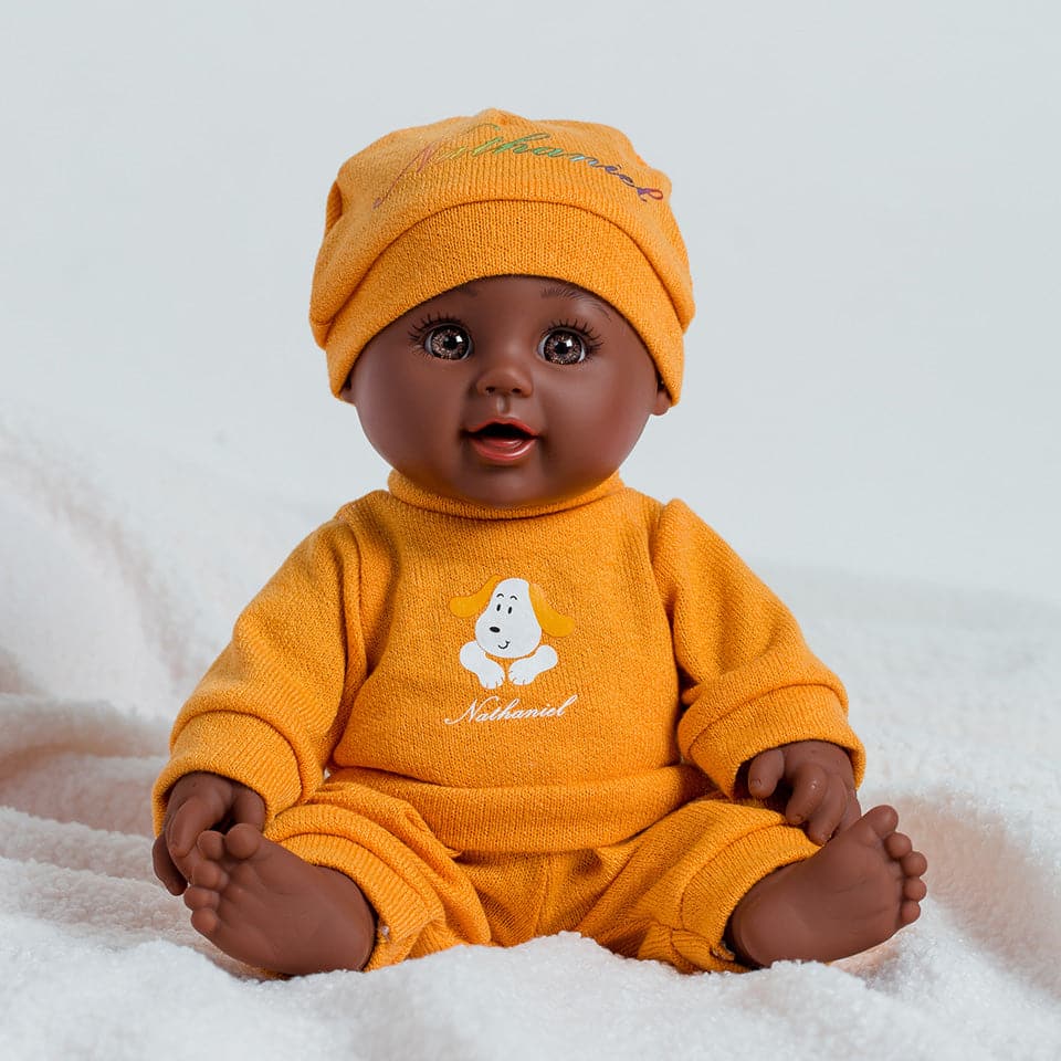 12 Inch Silicone Doll Realistic African Doll Clothes Gift Black Baby Dolls For Kids