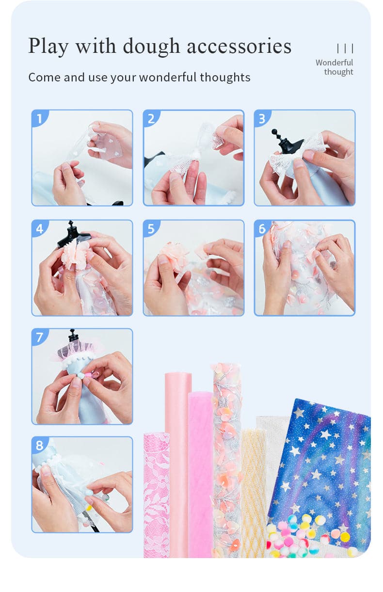 Mermaid Diy Clothing Kit For Children Fashion Clothing Crafts Kit For Doll