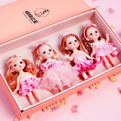 2023 New Listing Girl Toys Doll Set Vinyl Silicone Pretend Play Mini Kids Dolls Christmas Gift for Kids