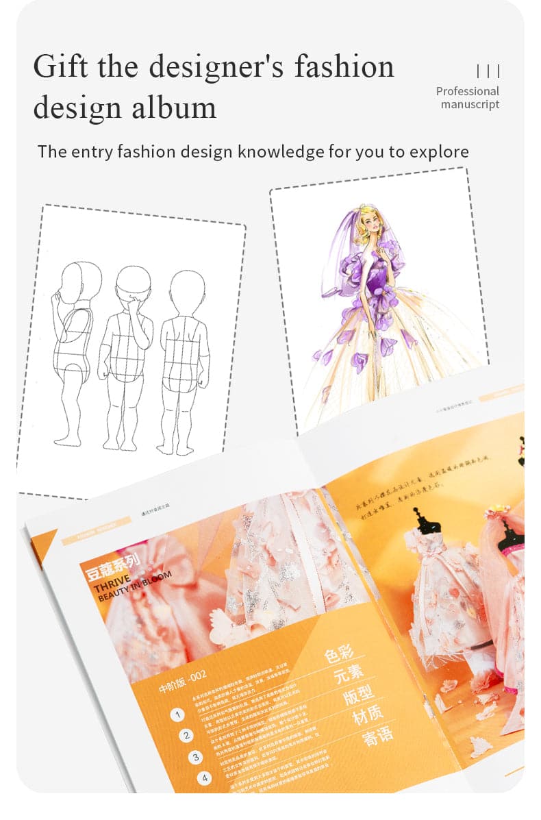 2023 New Trend Clothing Design Kits DIY Arts Crafts Kits Wholesale Factory Fashion Clothing Design Kits Gift Box