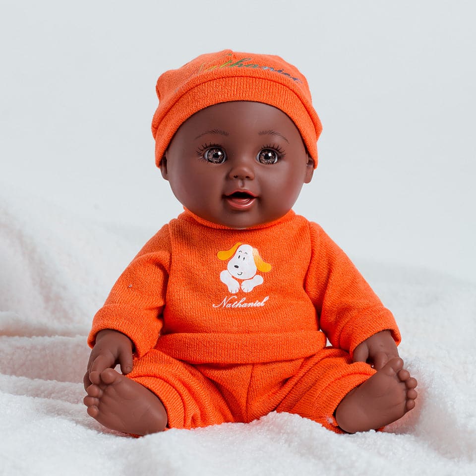 12 Inch Silicone Doll Realistic African Doll Clothes Gift Black Baby Dolls For Kids