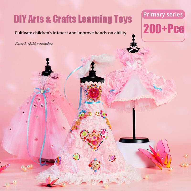 200+ Fashion Designer Sets Girls Kids Fashion Design Clothing Sewing Toddler DIY Activity Handmade Fashion Design Kit