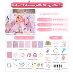 Mermaid Diy Clothing Kit For Children Fashion Clothing Crafts Kit For Doll